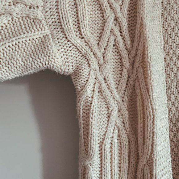 Dynamite Cream Cable Knit Cardigan - Picture 5 of 8